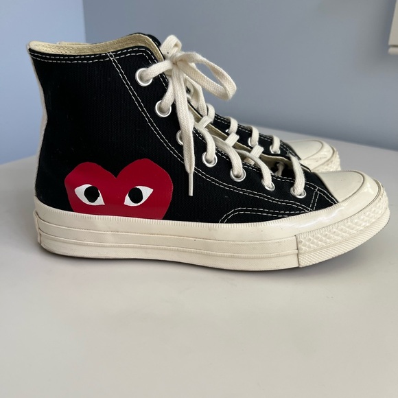 Converse Play Comme des Garcons black high tops - Picture 1 of 9